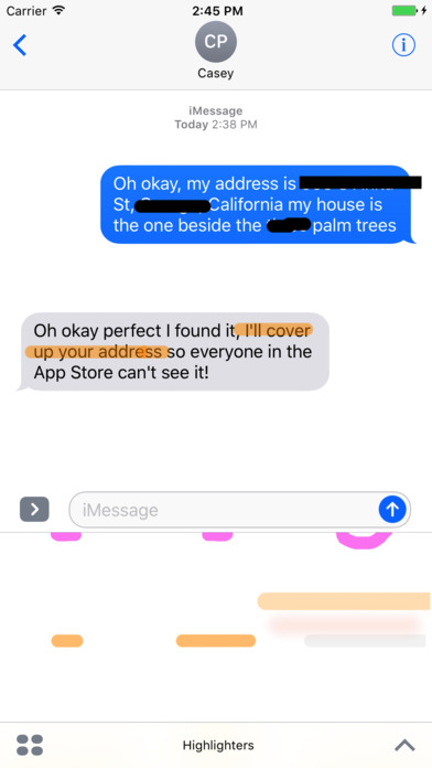 Highlighters for iMessage screenshot 2