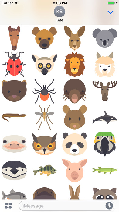 Animals Stickers - Cute Emojis screenshot 4