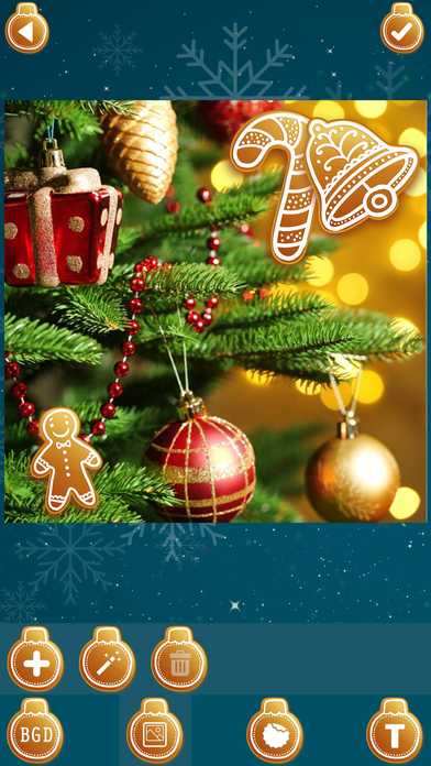 Gingerbread Photo Stickers – Christmas Pic Editor screenshot 3