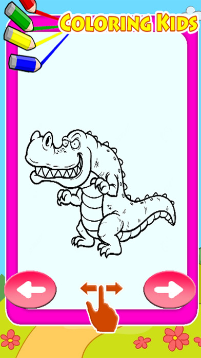 Little Drawing Crocodile Coloring Book screenshot 2