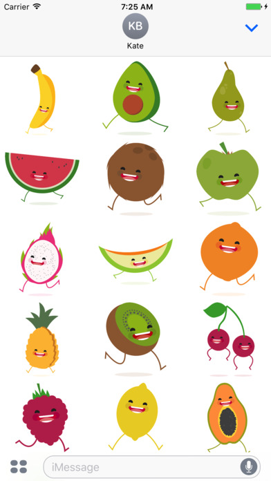 Happy Fruits Emojis screenshot 2