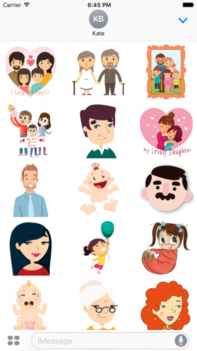 Joyful Family iMessage Photo Stickers screenshot 3