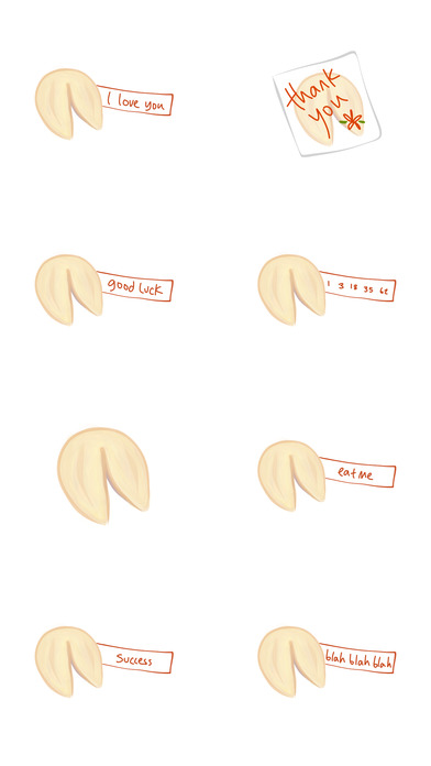 Fortune Cookie sticker emoji stickers for iMessage screenshot 2