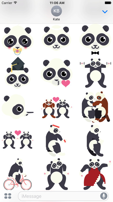 Cute Panada Emoji Stickers screenshot 4