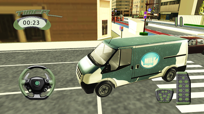 Milk Delivery Van - Minivan City Driving Game screenshot 4