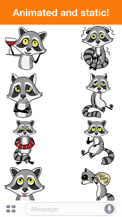 Raccoon - Animated stickers screenshot 3
