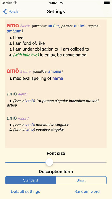 LaDict - Latin - English Offline Dictionary screenshot 4