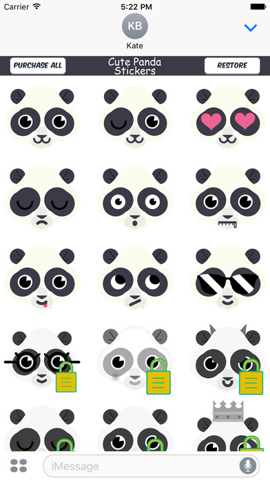 Cute Panda Emoji Stickers screenshot 2
