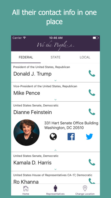 We the People - Connect to Your Representatives screenshot 2