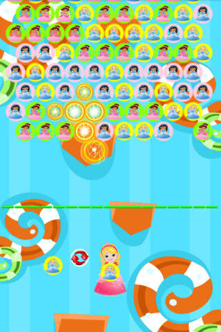 Princesses Shooting Ball - Cute Bubble Game screenshot 2