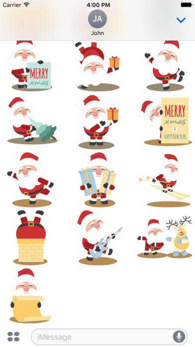 Cute Santa Claus Sticker screenshot 4