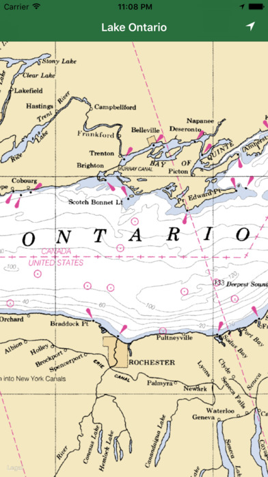 Marine: Lake Ontario offline GPS nautical charts screenshot 2