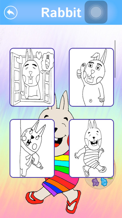 Cute Bunny Stickers Flying Animals Paint Book Game screenshot 2