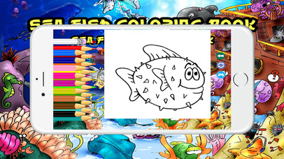 Sea Fish Coloring Book For Kids Toddler screenshot 3