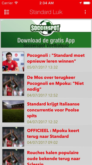 Voetbalnieuws - Standard screenshot 3