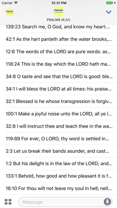 PSALMS Verses for iMessage Texts (KJV) screenshot 3