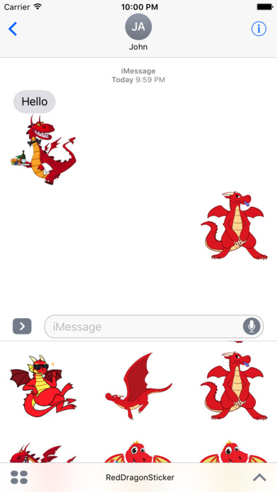 Red Dragon Sticker screenshot 2