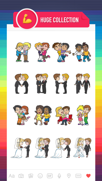 GayMoji - gay emojis keyboard for LGBT community screenshot 2