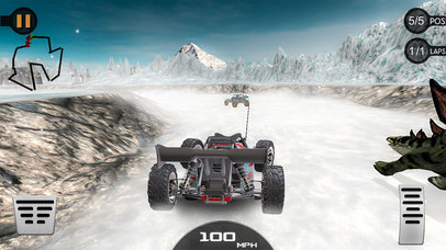 Snow Off Road Dinoland Car Racing - Drag Racer screenshot 2