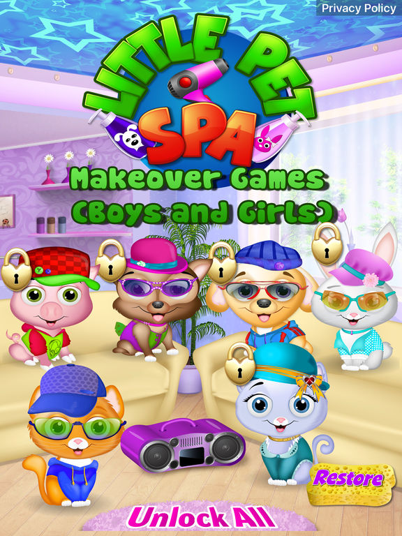 Little Pet Spa - Makeover Games (Boys and Girls)