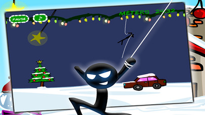 Stickman Christmas Adventure - Tap to Fly screenshot 4