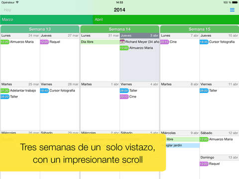 Easy Calendar for iPad screenshot 2