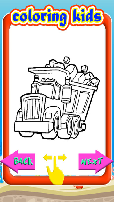 Coloring Book Pages Dump Truck Version screenshot 2