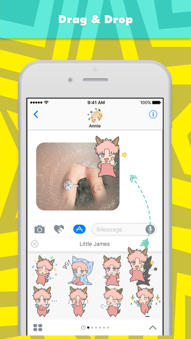 Little James stickers by Annie for iMessage screenshot 3