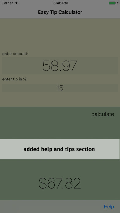 Easy Design Tip Calculator screenshot 3
