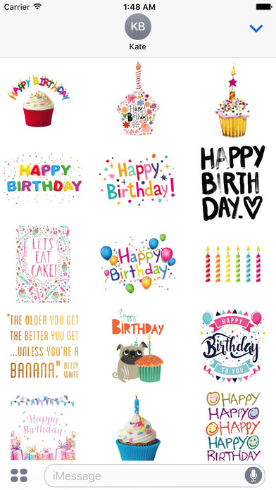 Happy Birthday Wishes Sticker Pack screenshot 2