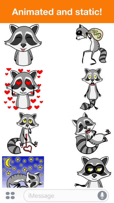 Raccoon - Animated stickers screenshot 4