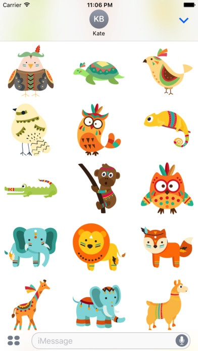 Tribal Ethnic Animals Stickers screenshot 2