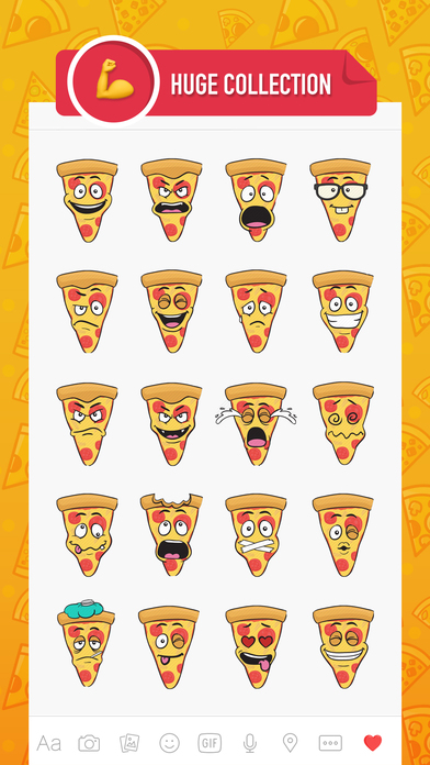 PizzaMoji - pizza stickers & emojis for restaurant screenshot 2