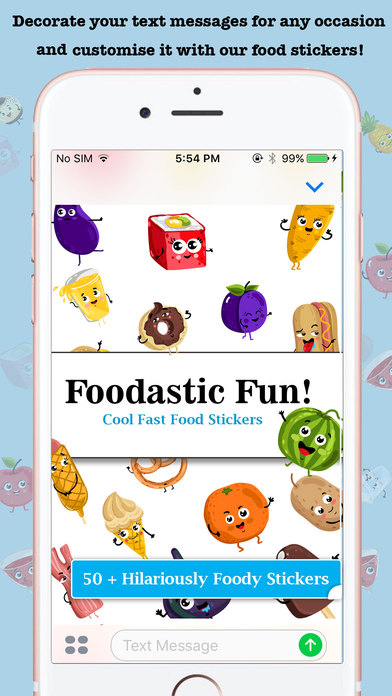 Foodastic Fun! Cool Fast Food Stickers screenshot 2