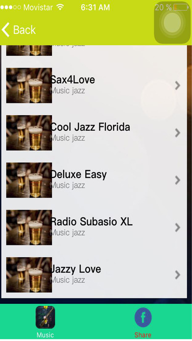 estaciones de musica jazz screenshot 2