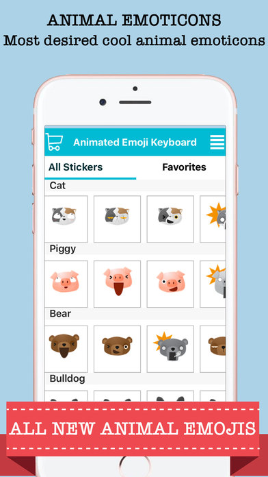 Animated Emoji Keyboard - Animal Stickers Keyboard screenshot 2