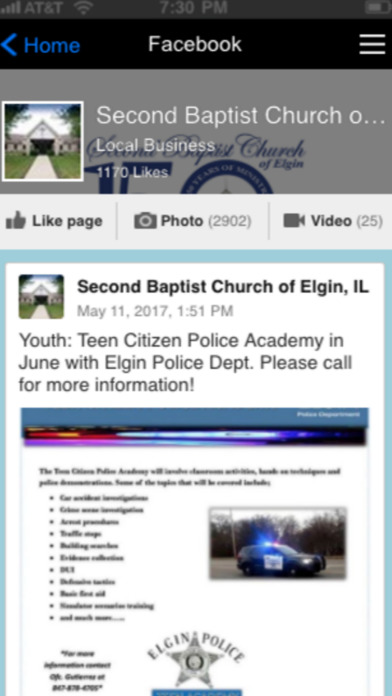 Second Baptist Church of Elgin screenshot 2