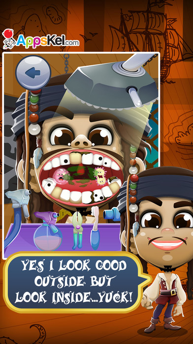 Captain Pirates Dentist – Tooth Game for Kids screenshot 2