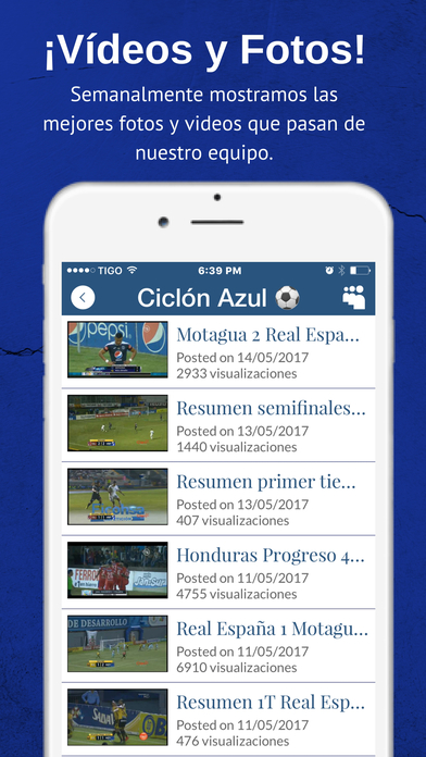 El Ciclón Azul del Motagua - Futbol de Honduras screenshot 3