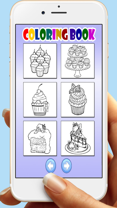 Birthday Cakes Coloring Book Games For Kids screenshot 4