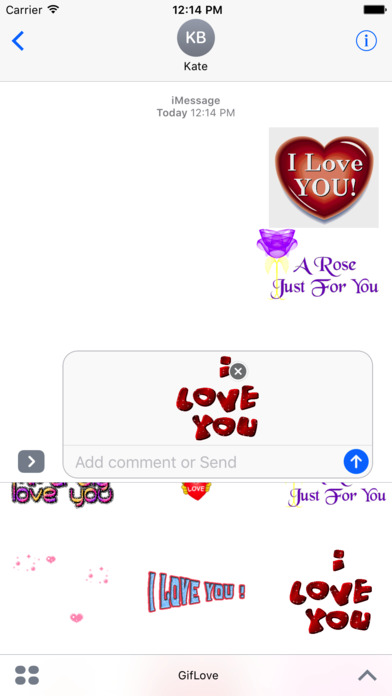 Gif Love Stickers screenshot 2