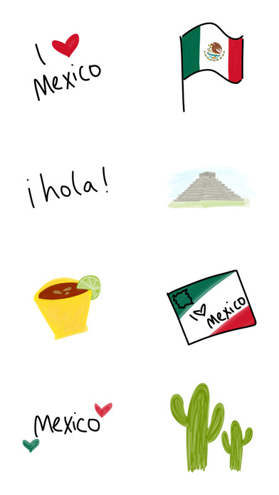 Mexico stickers for iMessage, Mexican photo emojis screenshot 2