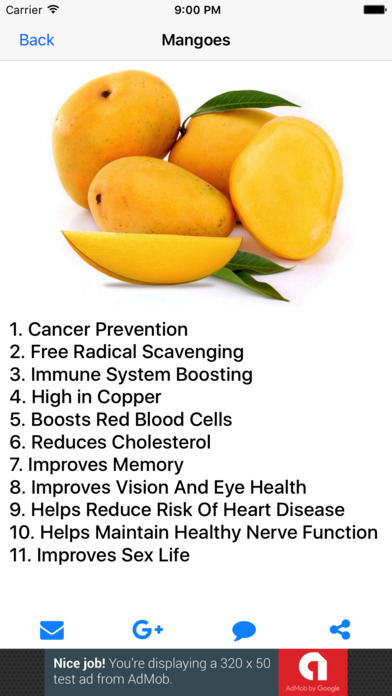 Health Facts of Fruits and Vegetables screenshot 2