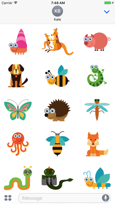 Cartoon Animals Stickers screenshot 2