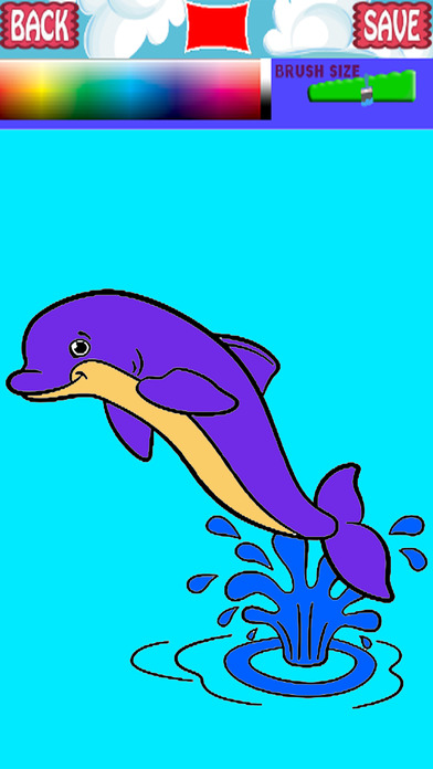 Sea Coloring Pages Games Dolphin Edition screenshot 2