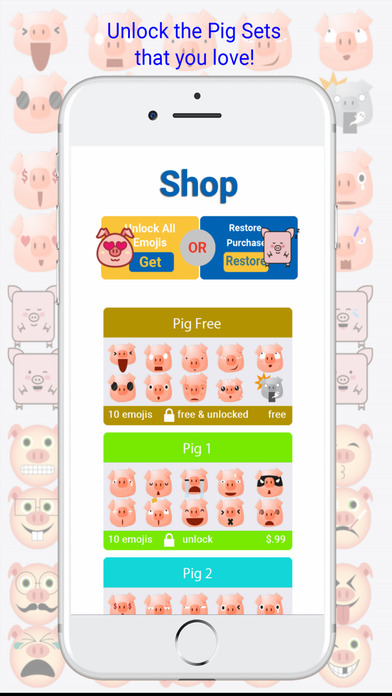 Pig Emoji - Cute Piggy Emojis Keyboard screenshot 4