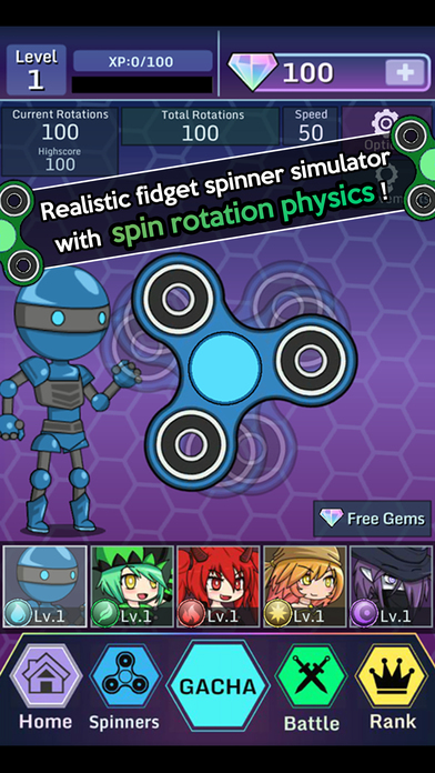 Anime Fidget Spinner Battle screenshot 2