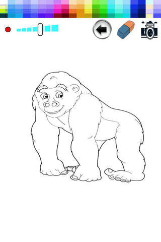 Coloring Books Gorilla and Monkey Learn For Kids screenshot 2