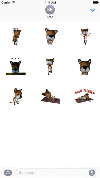 3D Lovely Dog - New Style Stickers Pack screenshot 3