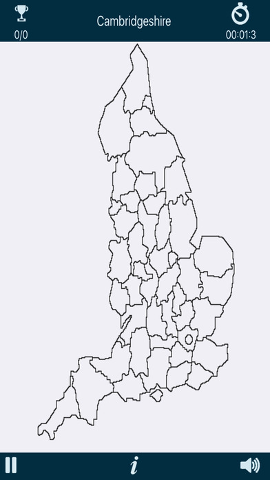 Geogems England Counties Map Quiz screenshot 3